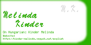 melinda kinder business card